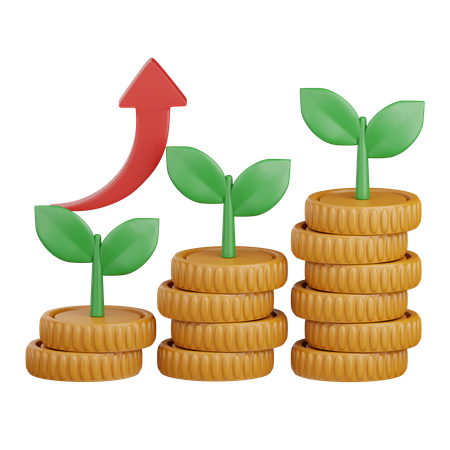 Investment Growth  3D Icon