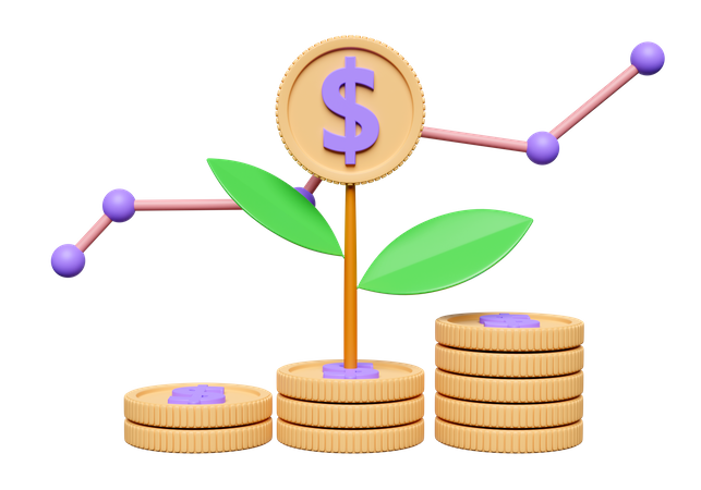 Investment Growth  3D Icon