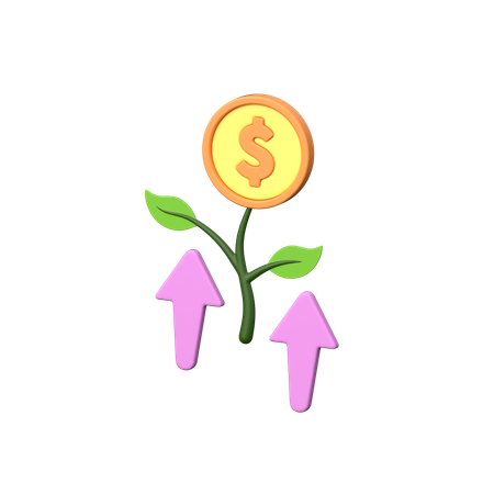 Investment Growth  3D Icon