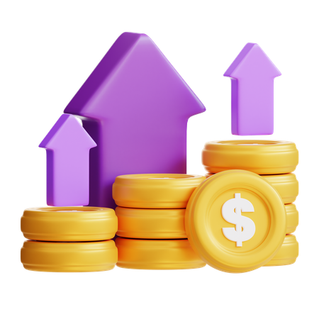 Investment Growth  3D Icon