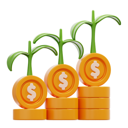 Investment Growth  3D Icon