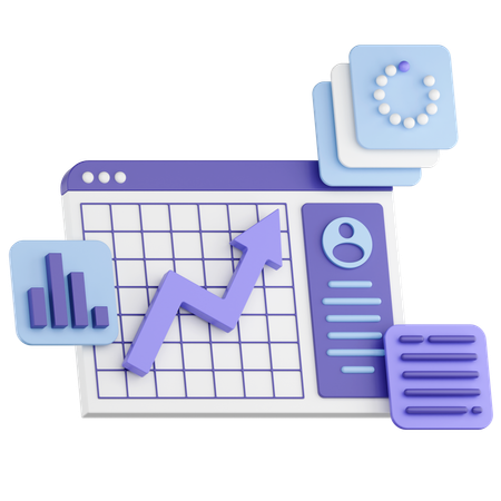 Investment growth  3D Icon