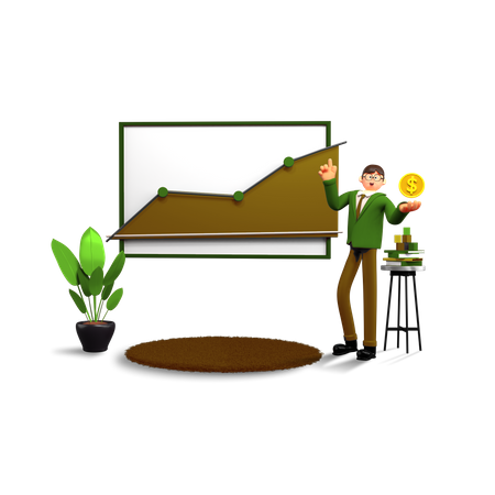 Investment Growth  3D Illustration