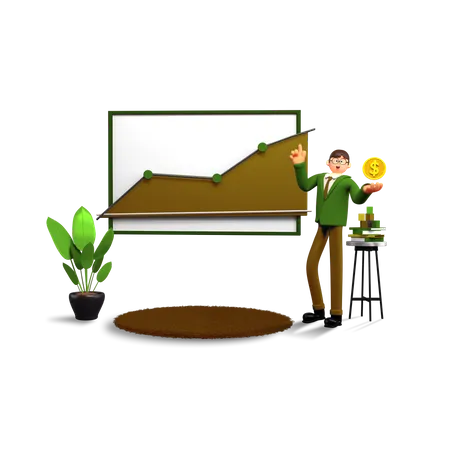 Investment Growth  3D Illustration