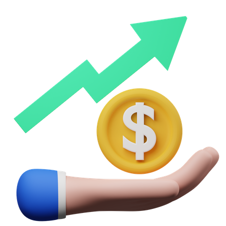 Investment Growth 3D Illustration