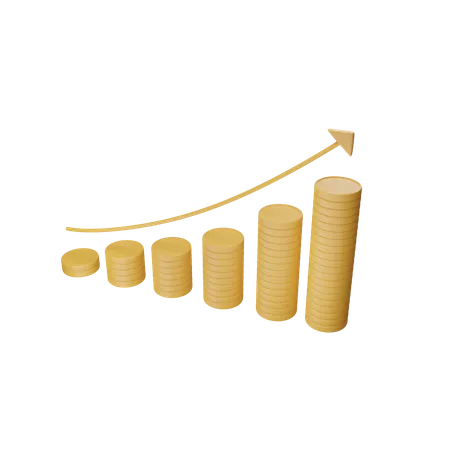 3 D Illustration Of Investment Growth 3D Icon