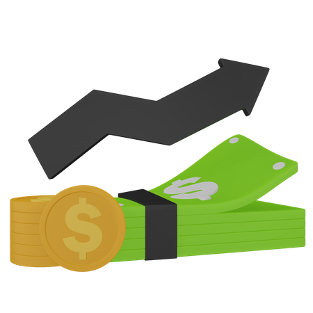 Investment growth  3D Icon