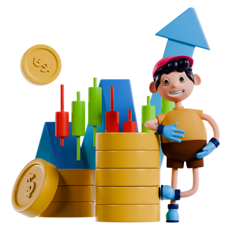 Investment Growth Journey  3D Icon