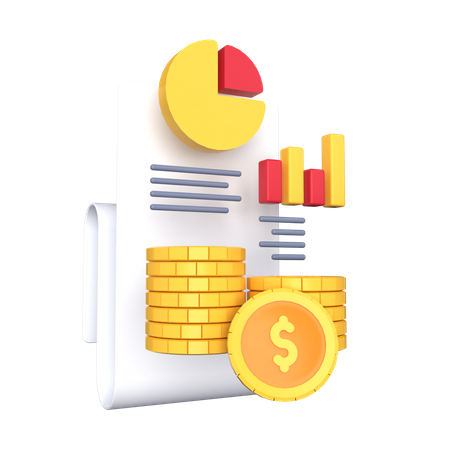 Investment invoice  3D Illustration