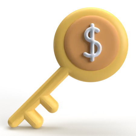 Investment Key  3D Icon