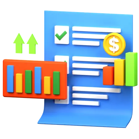 Investment List  3D Icon