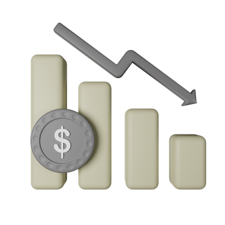 Investment Loss  3D Icon