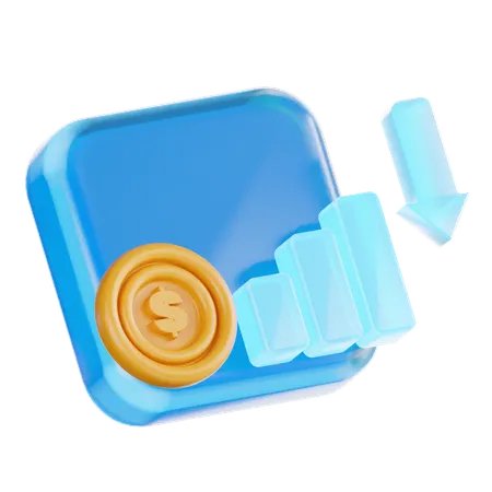 Investment Loss  3D Icon
