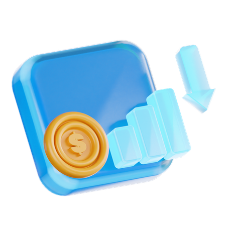 Investment Loss  3D Icon