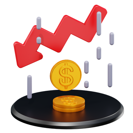 Investment Loss  3D Icon