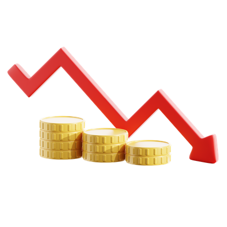 Investment Loss  3D Icon