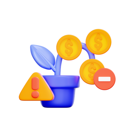 Investment Loss  3D Icon