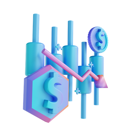 Investment Loss  3D Icon