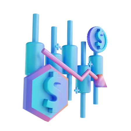 Investment Loss  3D Illustration