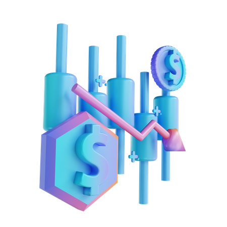 Investment Loss 3D Illustration