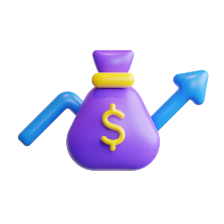 Investment money bag  3D Icon