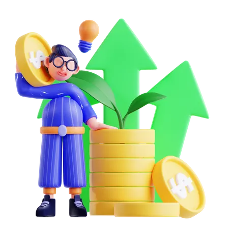 Investment Planning  3D Illustration