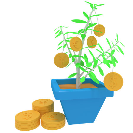 Investment Plant  3D Icon