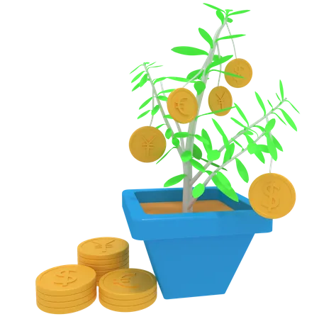 Investment Plant  3D Icon