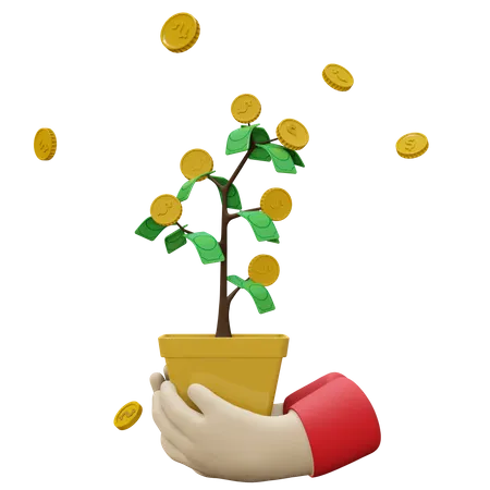 Investment Plant  3D Icon