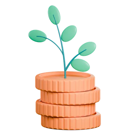 Investment plant  3D Icon