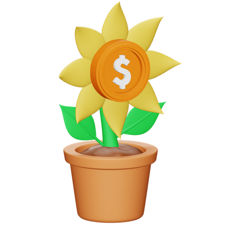 Investment Plant  3D Icon