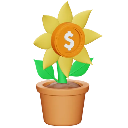 Investment Plant  3D Icon