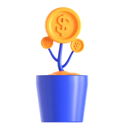 Investment Plant  3D Icon