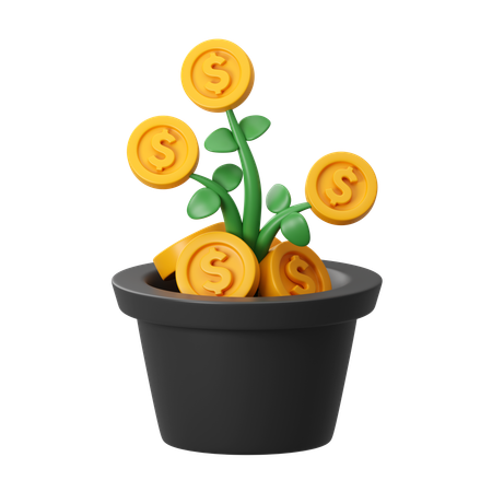 Investment Plant  3D Icon