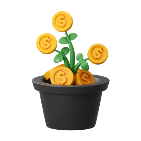 Investment Plant  3D Icon