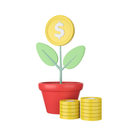 Investment Plant  3D Icon