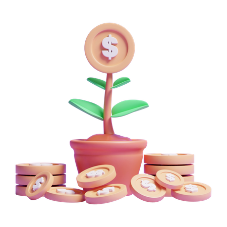 Investment Plant  3D Icon