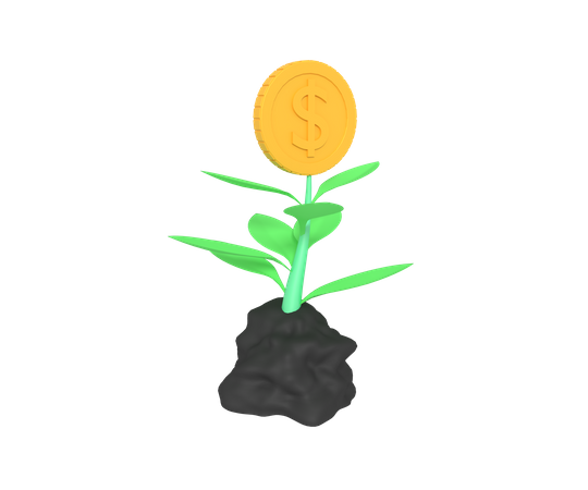 Investment plant  3D Icon