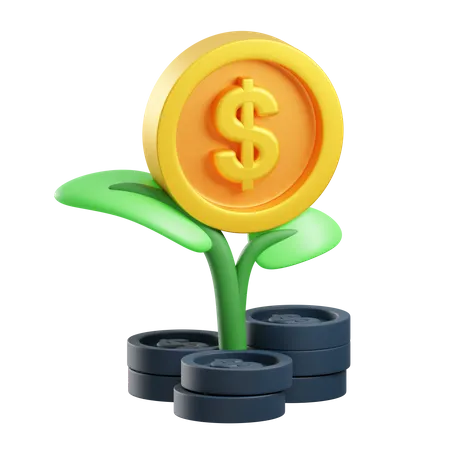 Investment Plant  3D Icon