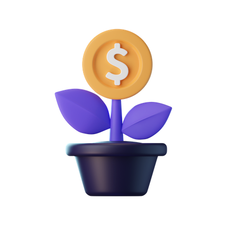 Investment Plant  3D Icon