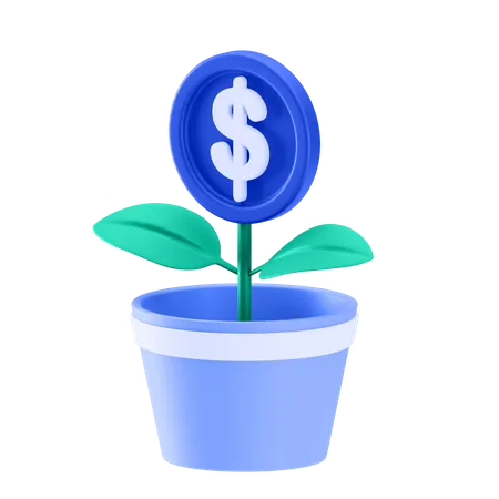 Investment Plant  3D Icon