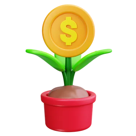 Investment plant  3D Icon