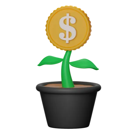 Investment Plant  3D Icon