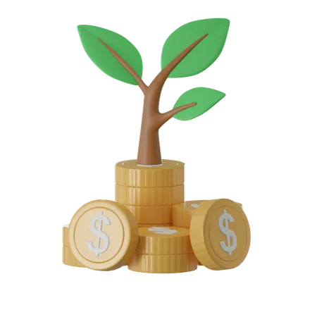 Investment Plant  3D Icon