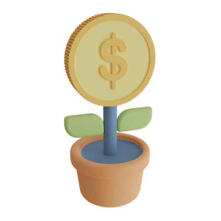 Investment Plant  3D Icon