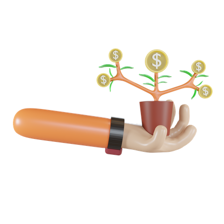 Investment Plant  3D Icon