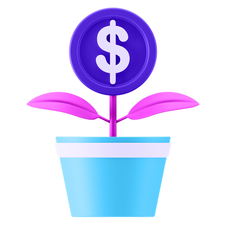 Investment Plant  3D Icon