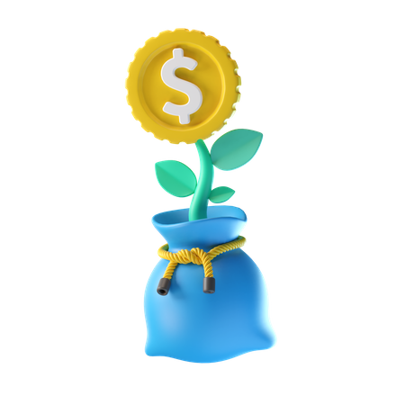 Investment Plant  3D Illustration