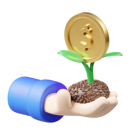 Investment Plant  3D Illustration