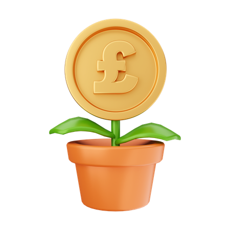 Investment Plant  3D Illustration